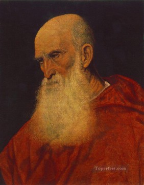 ティツィアーノ Painting - 老人の肖像 ピエトロ枢機卿 ベンボ ティツィアーノ ティツィアーノ